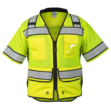 Kishigo 2X, Lime Class 3 High Performance Surveyors Zipper Vest S5014-2X